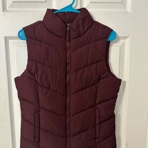 Aeropostale Red Quilted Puffer Vest